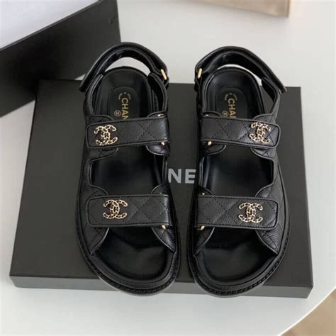 chanel cc velcro sandals|Chanel Velcro sandals 2021.